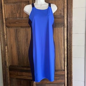 Athleta two toned blue summer dress medium